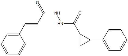 2-phenyl-N'-[(E)-3-phenylprop-2-enoyl]cyclopropane-1-carbohydrazide Struktur