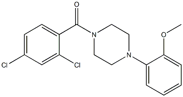 (2,4-dichlorophenyl)-[4-(2-methoxyphenyl)piperazin-1-yl]methanone Struktur