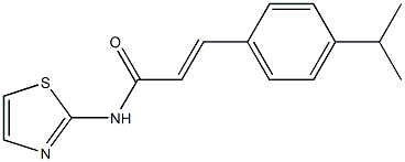 (E)-3-(4-propan-2-ylphenyl)-N-(1,3-thiazol-2-yl)prop-2-enamide Struktur