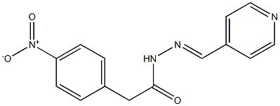 2-(4-nitrophenyl)-N-[(E)-pyridin-4-ylmethylideneamino]acetamide Struktur