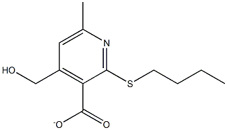 2-butylsulfanyl-4-(hydroxymethyl)-6-methylpyridine-3-carboxylate Struktur