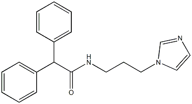 N-(3-imidazol-1-ylpropyl)-2,2-diphenylacetamide Struktur