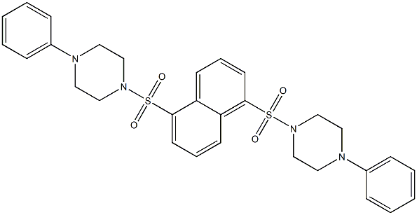 1-phenyl-4-[5-(4-phenylpiperazin-1-yl)sulfonylnaphthalen-1-yl]sulfonylpiperazine Struktur