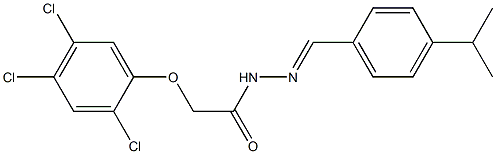 N-[(E)-(4-propan-2-ylphenyl)methylideneamino]-2-(2,4,5-trichlorophenoxy)acetamide Struktur