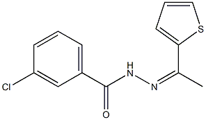 3-chloro-N-[(Z)-1-thiophen-2-ylethylideneamino]benzamide Struktur