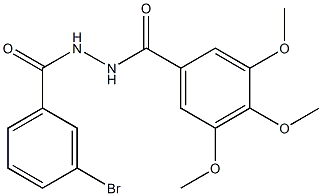 N'-(3-bromobenzoyl)-3,4,5-trimethoxybenzohydrazide Struktur