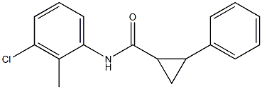 N-(3-chloro-2-methylphenyl)-2-phenylcyclopropane-1-carboxamide Struktur