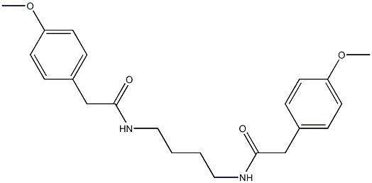 2-(4-methoxyphenyl)-N-[4-[[2-(4-methoxyphenyl)acetyl]amino]butyl]acetamide Struktur