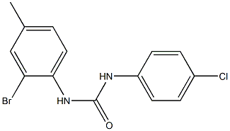 1-(2-bromo-4-methylphenyl)-3-(4-chlorophenyl)urea Struktur