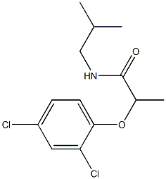 2-(2,4-dichlorophenoxy)-N-(2-methylpropyl)propanamide Struktur