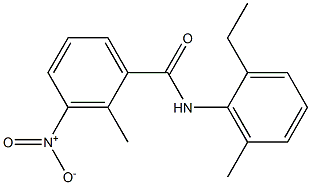 N-(2-ethyl-6-methylphenyl)-2-methyl-3-nitrobenzamide Struktur