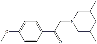 1-(3,5-dimethylpiperidin-1-yl)-2-(4-methoxyphenyl)ethanone Struktur