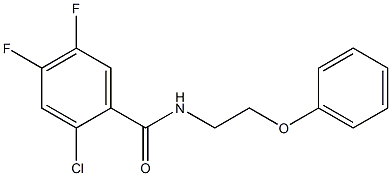 2-chloro-4,5-difluoro-N-(2-phenoxyethyl)benzamide Struktur