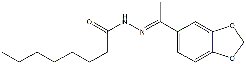 N-[(E)-1-(1,3-benzodioxol-5-yl)ethylideneamino]octanamide Struktur