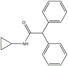 N-cyclopropyl-2,2-diphenylacetamide Struktur