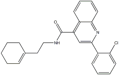 2-(2-chlorophenyl)-N-[2-(cyclohexen-1-yl)ethyl]quinoline-4-carboxamide Struktur