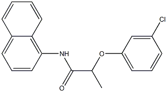 2-(3-chlorophenoxy)-N-naphthalen-1-ylpropanamide Struktur