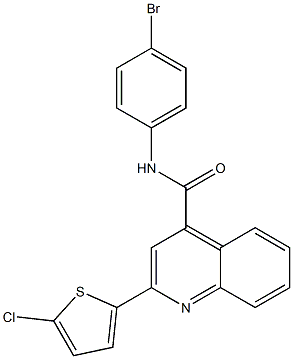 N-(4-bromophenyl)-2-(5-chlorothiophen-2-yl)quinoline-4-carboxamide Struktur