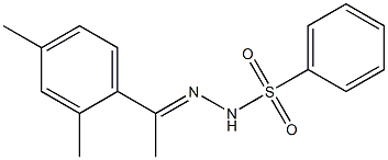 N-[(E)-1-(2,4-dimethylphenyl)ethylideneamino]benzenesulfonamide Struktur