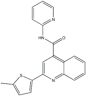 2-(5-methylthiophen-2-yl)-N-pyridin-2-ylquinoline-4-carboxamide Struktur