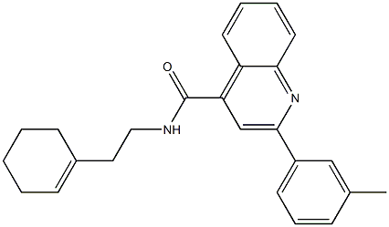 N-[2-(cyclohexen-1-yl)ethyl]-2-(3-methylphenyl)quinoline-4-carboxamide Struktur