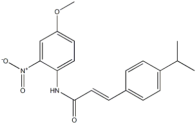 (E)-N-(4-methoxy-2-nitrophenyl)-3-(4-propan-2-ylphenyl)prop-2-enamide Struktur