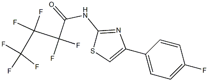 2,2,3,3,4,4,4-heptafluoro-N-[4-(4-fluorophenyl)-1,3-thiazol-2-yl]butanamide Struktur