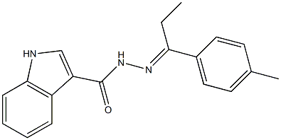 N-[(E)-1-(4-methylphenyl)propylideneamino]-1H-indole-3-carboxamide Struktur