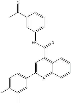 N-(3-acetylphenyl)-2-(3,4-dimethylphenyl)quinoline-4-carboxamide Struktur