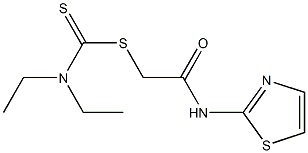 [2-oxo-2-(1,3-thiazol-2-ylamino)ethyl] N,N-diethylcarbamodithioate Struktur