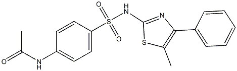 N-[4-[(5-methyl-4-phenyl-1,3-thiazol-2-yl)sulfamoyl]phenyl]acetamide Struktur