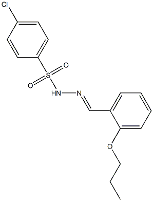 4-chloro-N-[(E)-(2-propoxyphenyl)methylideneamino]benzenesulfonamide Struktur