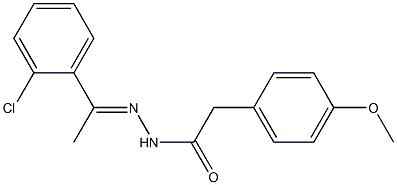 N-[(E)-1-(2-chlorophenyl)ethylideneamino]-2-(4-methoxyphenyl)acetamide Struktur