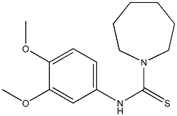 N-(3,4-dimethoxyphenyl)azepane-1-carbothioamide Struktur