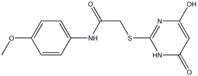 2-[(4-hydroxy-6-oxo-1H-pyrimidin-2-yl)sulfanyl]-N-(4-methoxyphenyl)acetamide Struktur