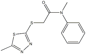 N-methyl-2-[(5-methyl-1,3,4-thiadiazol-2-yl)sulfanyl]-N-phenylacetamide Struktur