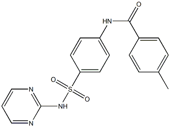 4-methyl-N-[4-(pyrimidin-2-ylsulfamoyl)phenyl]benzamide Struktur