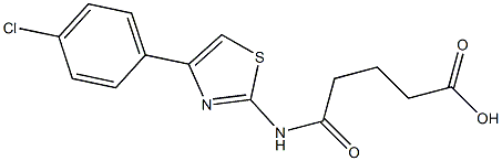 5-[[4-(4-chlorophenyl)-1,3-thiazol-2-yl]amino]-5-oxopentanoic acid Struktur