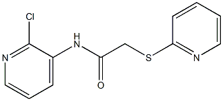 N-(2-chloropyridin-3-yl)-2-pyridin-2-ylsulfanylacetamide Struktur