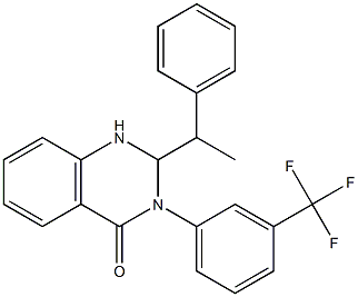 2-(1-phenylethyl)-3-[3-(trifluoromethyl)phenyl]-1,2-dihydroquinazolin-4-one Struktur