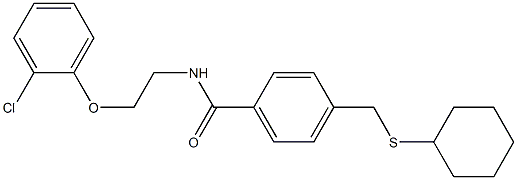 N-[2-(2-chlorophenoxy)ethyl]-4-(cyclohexylsulfanylmethyl)benzamide Struktur