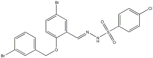 N-[(E)-[5-bromo-2-[(3-bromophenyl)methoxy]phenyl]methylideneamino]-4-chlorobenzenesulfonamide Struktur