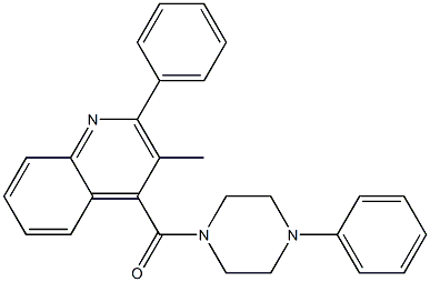 (3-methyl-2-phenylquinolin-4-yl)-(4-phenylpiperazin-1-yl)methanone Struktur