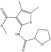 methyl 4,5-dimethyl-2-(oxolane-2-carbonylamino)thiophene-3-carboxylate Struktur