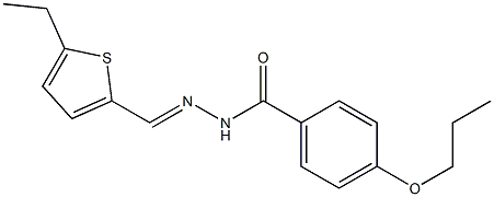 N-[(E)-(5-ethylthiophen-2-yl)methylideneamino]-4-propoxybenzamide Struktur