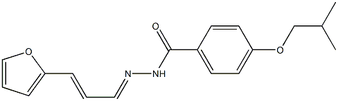 N-[(E)-[(E)-3-(furan-2-yl)prop-2-enylidene]amino]-4-(2-methylpropoxy)benzamide Struktur