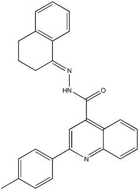 N-[(Z)-3,4-dihydro-2H-naphthalen-1-ylideneamino]-2-(4-methylphenyl)quinoline-4-carboxamide Struktur