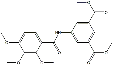 dimethyl 5-[(2,3,4-trimethoxybenzoyl)amino]benzene-1,3-dicarboxylate Struktur