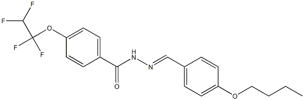 N-[(E)-(4-butoxyphenyl)methylideneamino]-4-(1,1,2,2-tetrafluoroethoxy)benzamide Struktur