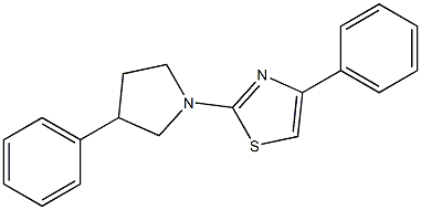 4-phenyl-2-(3-phenylpyrrolidin-1-yl)-1,3-thiazole Struktur